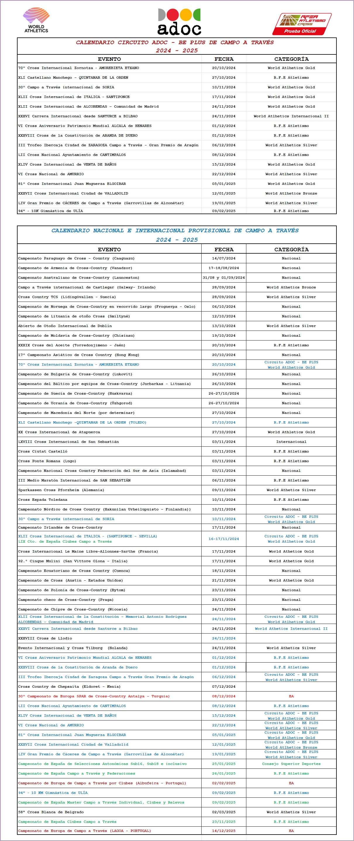 calendario
